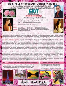 EXIT Gridiron Realty Art Gallery Hosts Larry Oskin Of Art Beautique -- Inspired Beauty